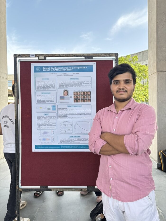 Harsh Kumar Jha presenting the GANSpace poster